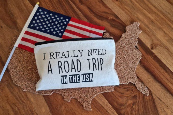 Trousse "I really need a road trip in the USA"